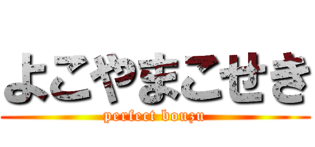 よこやまこせき (perfect bouzu)