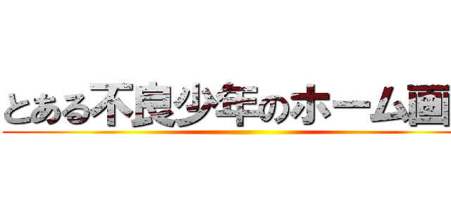 とある不良少年のホーム画像 ()