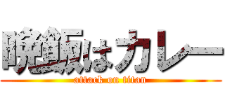 晩飯はカレー (attack on titan)