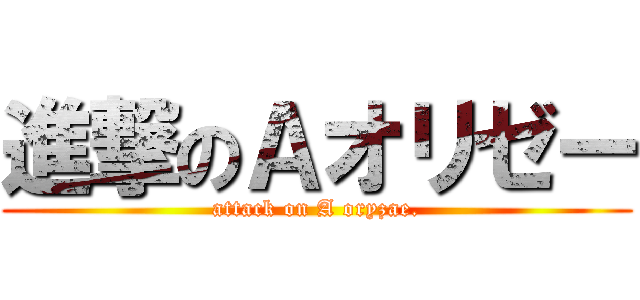 進撃のＡオリゼー (attack on A oryzae.)