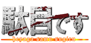 駄目です (heyaga samu sugiru)