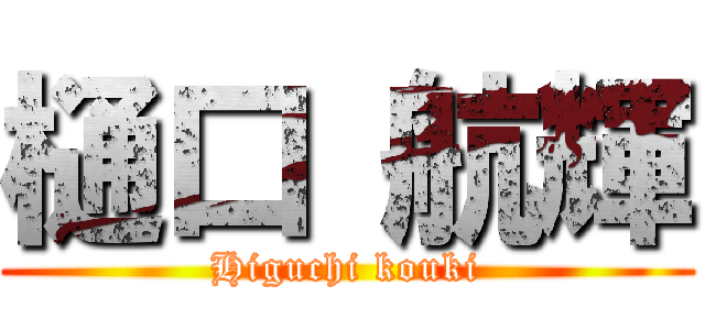 樋口 航輝 (Higuchi kouki)