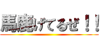 馬鹿げてるぜ！！ ()