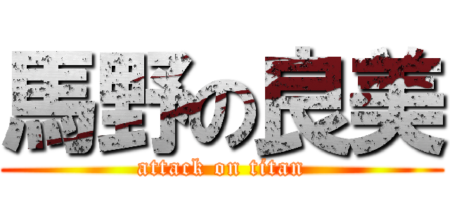馬野の良美 (attack on titan)