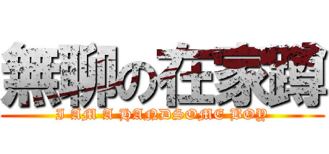 無聊の在家蹲 (I AM A HANDSOME BOY)