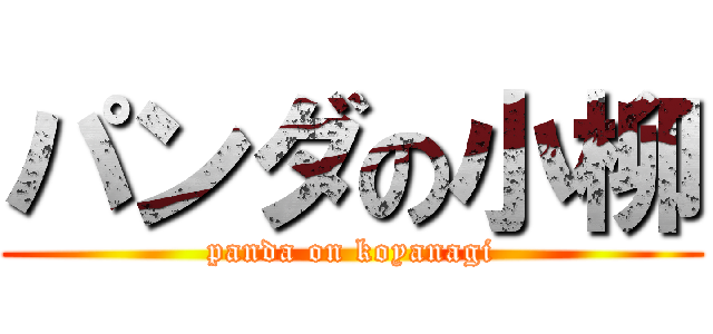 パンダの小柳 (panda on koyanagi)