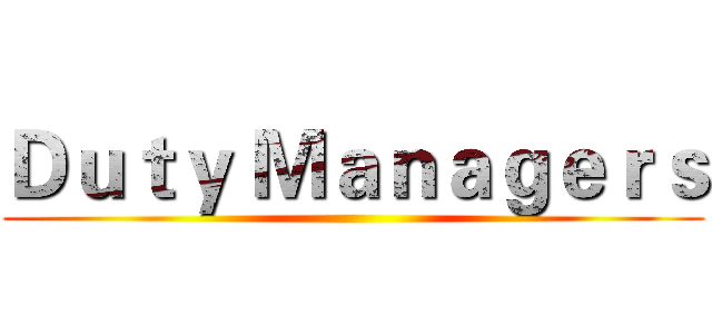 Ｄｕｔｙ Ｍａｎａｇｅｒｓ ()