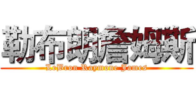 勒布朗詹姆斯 (LeBron Raymone James)