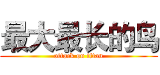 最大最长的鸟 (attack on titan)