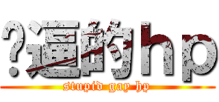 傻逼的ｈｐ (stupid gay hp)