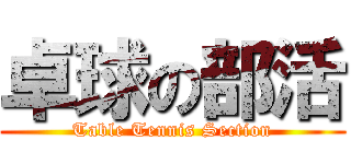 卓球の部活 (Table Tennis Section)