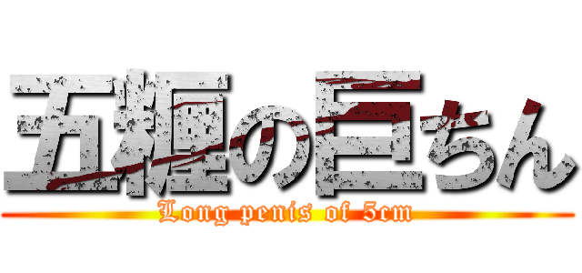 五糎の巨ちん (Long penis of 5cm)