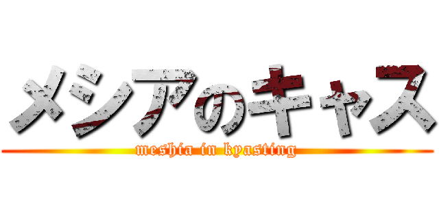メシアのキャス (meshia in kyasting)