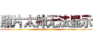 照片太帅无法显示 (To Hansome)