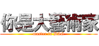 你是大藝術家 (master in BAG)