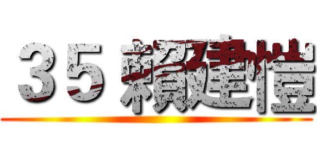 ３５ 賴建愷 ()