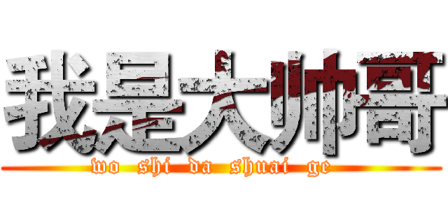 我是大帅哥 (wo  shi  da  shuai  ge  )