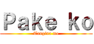 Ｐａｋｅ ｋｏ (Tangina mo)