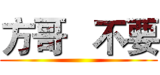 方哥   不要 ()