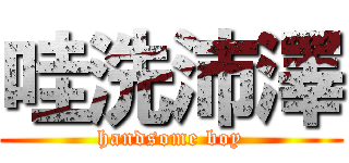 哇洗沛澤 (handsome boy)