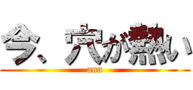 今、穴が熱い (ana)