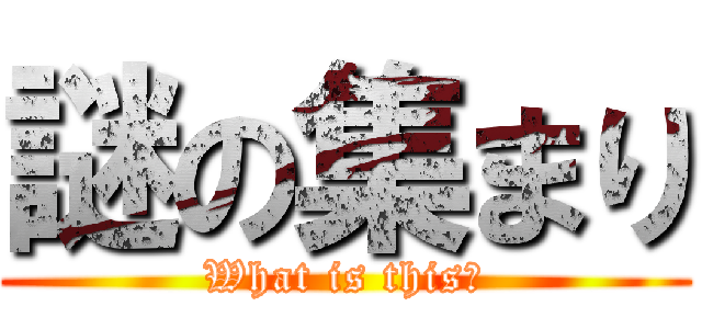 謎の集まり (What is this?)