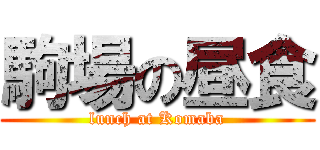 駒場の昼食 (lunch at Komaba)