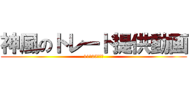 神風のトレード提供動画 (11月25日更新)