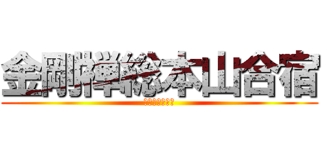 金剛禅総本山合宿 (設立５周年記念)