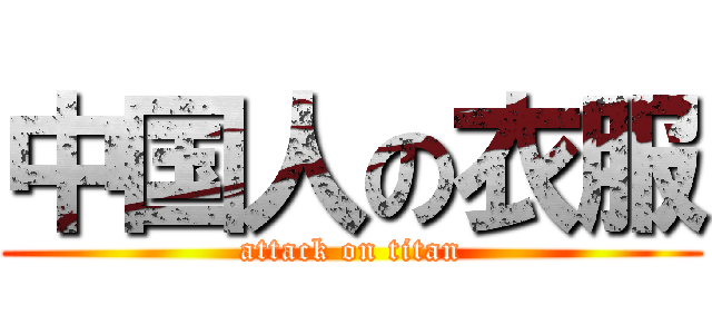 中国人の衣服 (attack on titan)