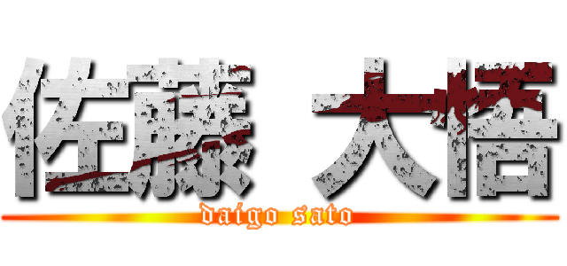 佐藤 大悟 (daigo sato)