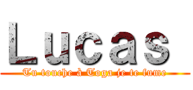 Ｌｕｃａｓ  (Tu touche à Toga je te fume)