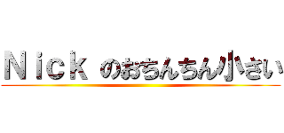 Ｎｉｃｋ のおちんちん小さい ()