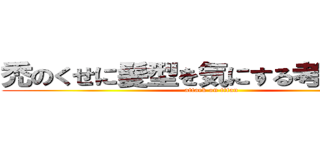 禿のくせに髪型を気にする考えがハゲ (attack on titan)