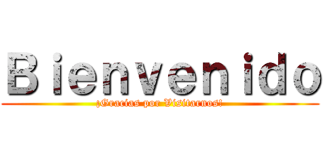 Ｂｉｅｎｖｅｎｉｄｏ (¡Gracias por Visitarnos!)