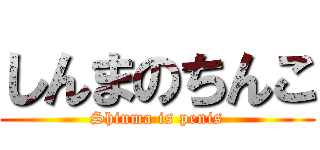 しんまのちんこ (Shinma is penis)