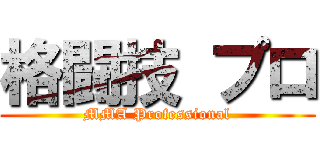 格闘技 プロ (MMA Professional)