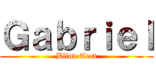 Ｇａｂｒｉｅｌ (Blind Test)