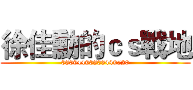 徐佳勳的ｃｓ戰地 (08094490808449520)