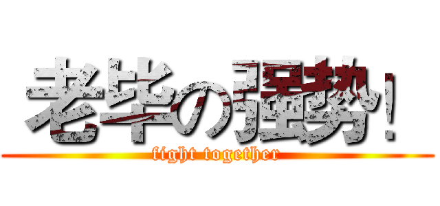  老毕の强势！ (fight together)