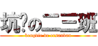 坑爹の二三班 (kengdie de ersanban)