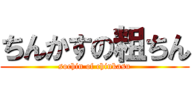 ちんかすの粗ちん (sochin of chinkasu)