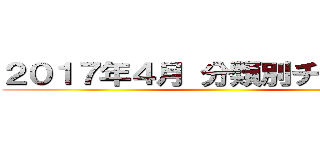 ２０１７年４月 分類別チェック数 ()