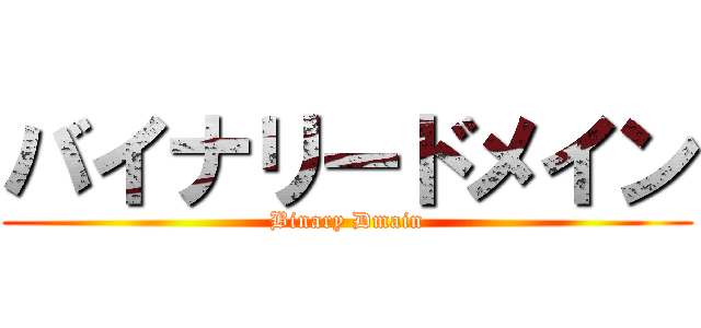 バイナリードメイン (Binary Dmain)