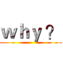 ｗｈｙ ？ ()