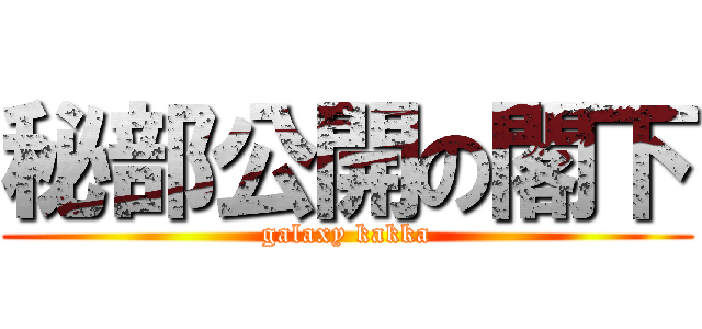 秘部公開の閣下 (galaxy kakka)