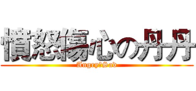 憤怒傷心の丹丹 (Angry￥Sad)