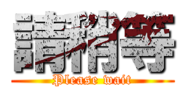 請稍等 (Please wait)