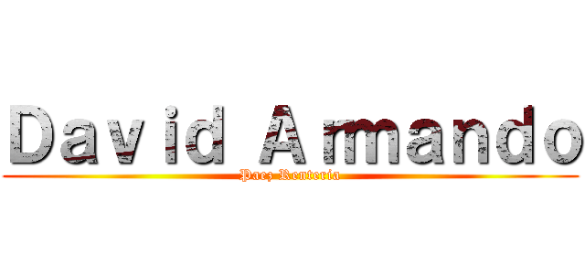 Ｄａｖｉｄ Ａｒｍａｎｄｏ (Paez Renteria)