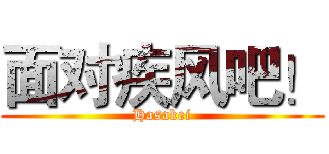 面对疾风吧！ (Hasakei)